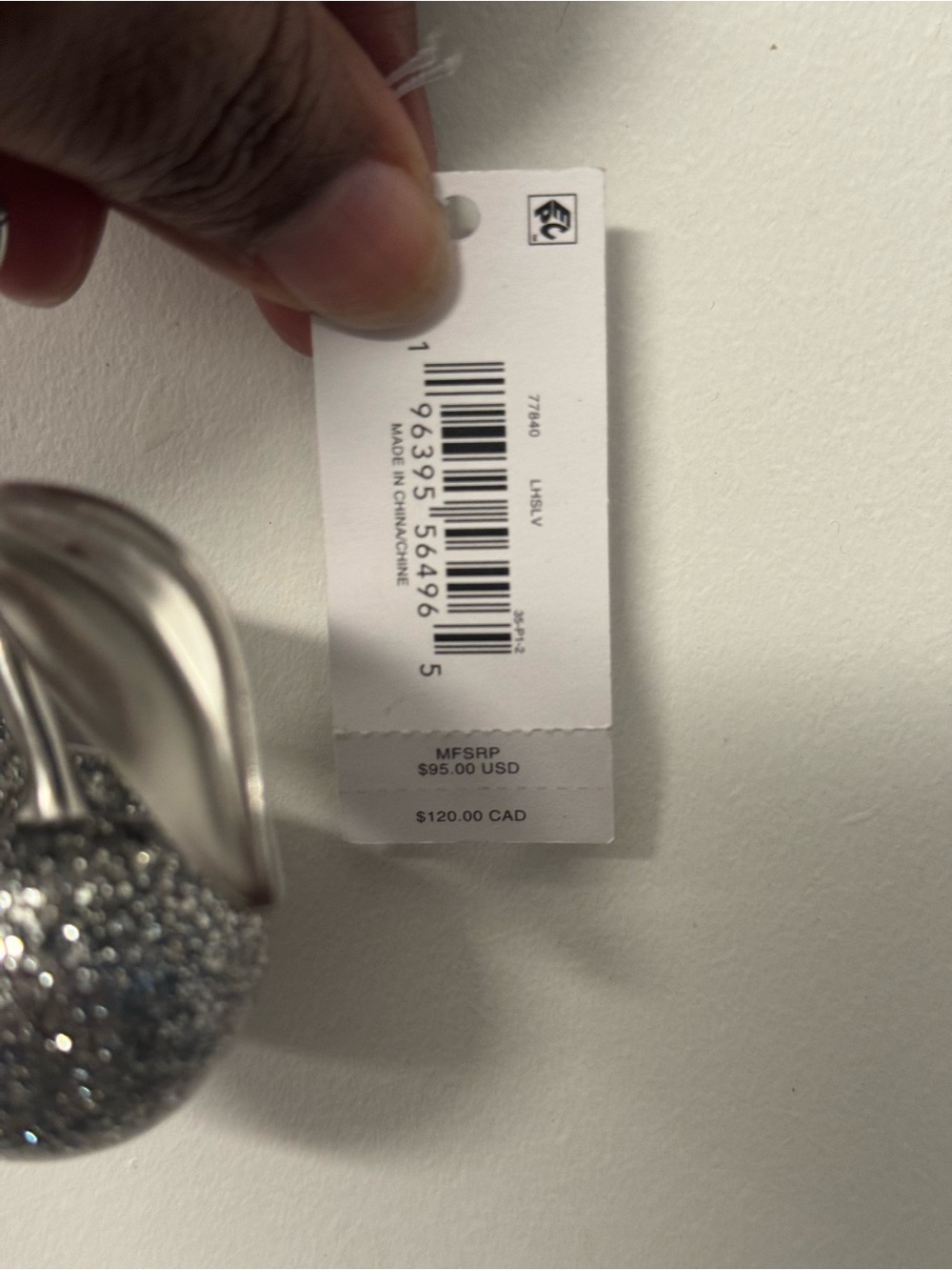 Coach Silver Glitter Cherry Bag Charm - Picture 2 of 3
